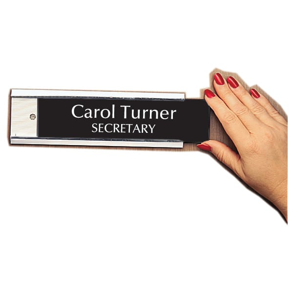 Interior Door Nameplate Holder, Gold, HD Supply