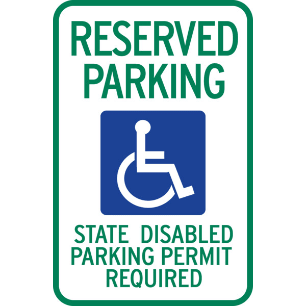 Washington Reserved Parking/State Disabled... Parking Sign, 12 x 18 ...