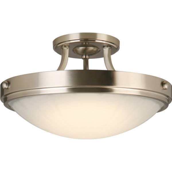 Seasons® 16" Round LED w/ 30W White Opal Glass Diffuser in Satin Nickel