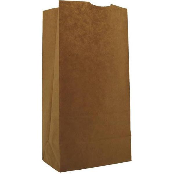 6# - 6 x 3-5/8 x 11-1/6 White Kraft Sos Paper Bags