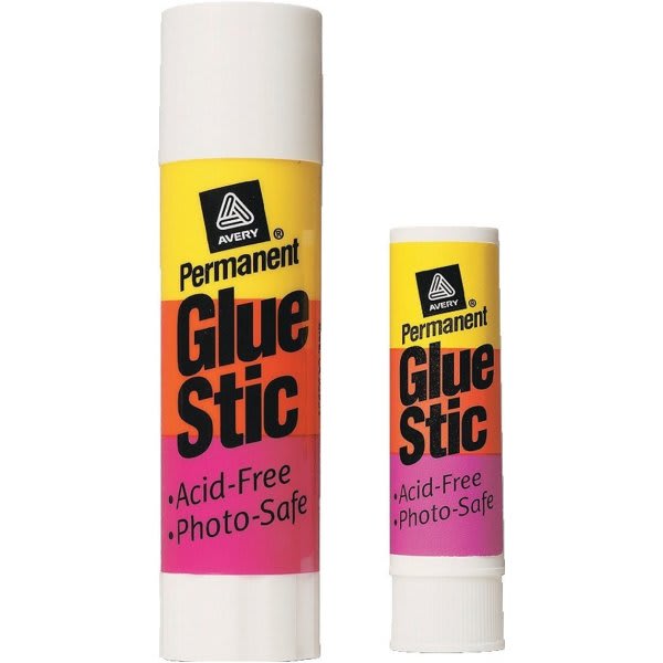 Avery® Permantent Glue Stick, Acid Free, Photo Safe, 0.26 Ounces
