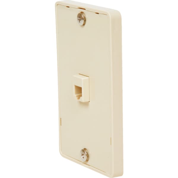 Phone Jack Wall Plate Ivory Package Of 2 HD Supply