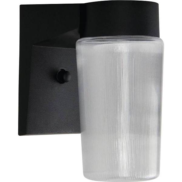 Luminance 1Light Black Led Outdoor Wall Lantern Sconce With Prismatic