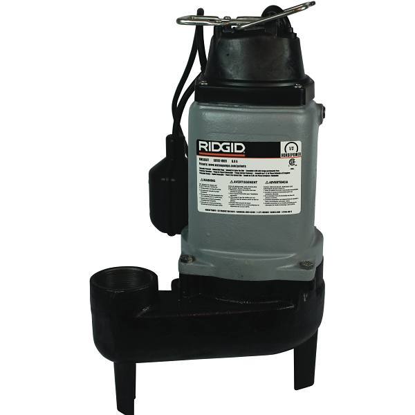 Ridgid 1 2 Hp 120 Volt Sewage Ejector Pump HD Supply