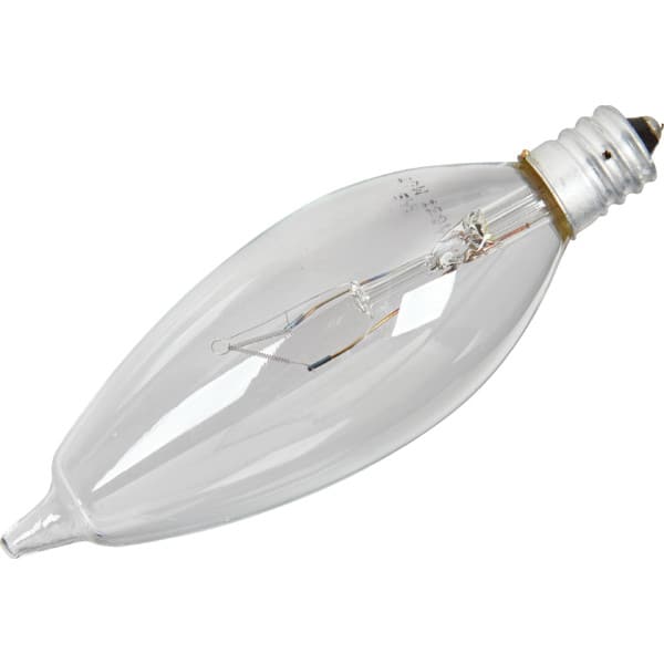Torpedo Bulb Sylvania 40W Candelabra Base Clear 12pk HD Supply