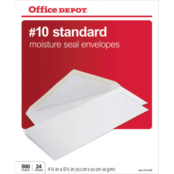 Office Depot Brand 10 AllPurpose White Envelope, Box Of 500 HD Supply