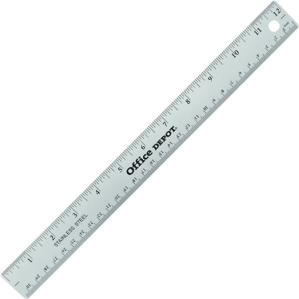 12 Stainless Ruler 1/8ths - TW081210S • Trulers