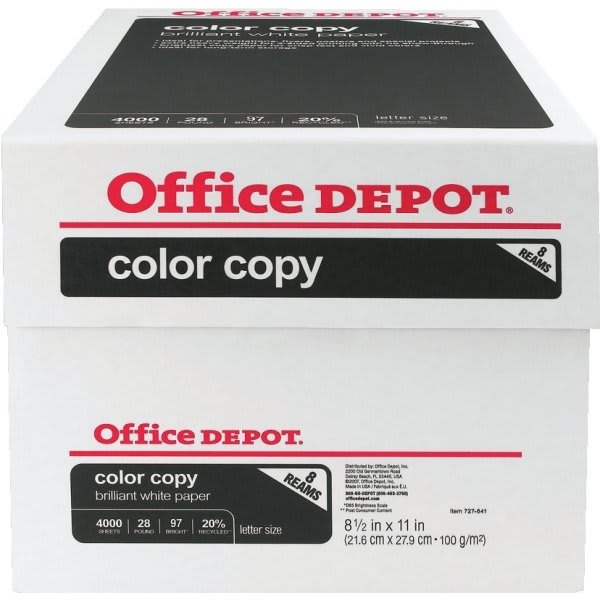 Office Depot Brand Color Copier Paper Letter Size 8 12 x 11 4000