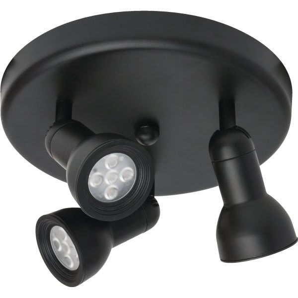 Seasons® 3 Light Black LED Round MultiDirectional Light Fixture HD
