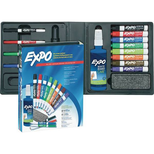 Expo LowOdor Chisel/Fine Dry Erase Marker, Eraser And Cleaner HD Supply