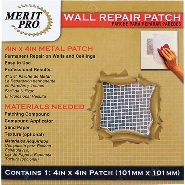 Merit Pro 03200 4 X 4 Wall Repair Patch Case Of 12 Hd Supply