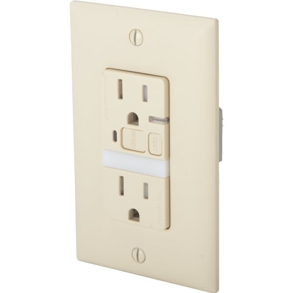 Legrand® 15 Amp GFCI Receptacle With NightLight, Ivory HD Supply