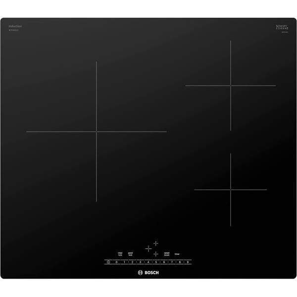 Bosch 500 Series 24 Inch Induction Cooktop In Black With 3 Elements