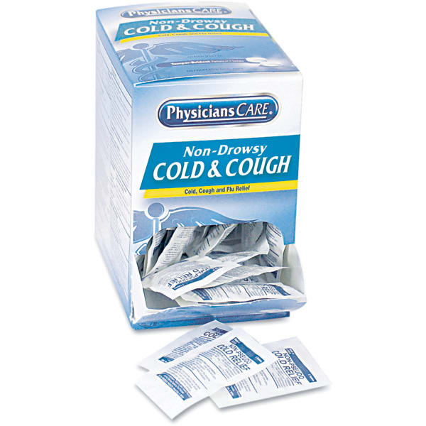 Cold and Cough Congestion Medication Two Pack 50 Packs/Box HD Supply