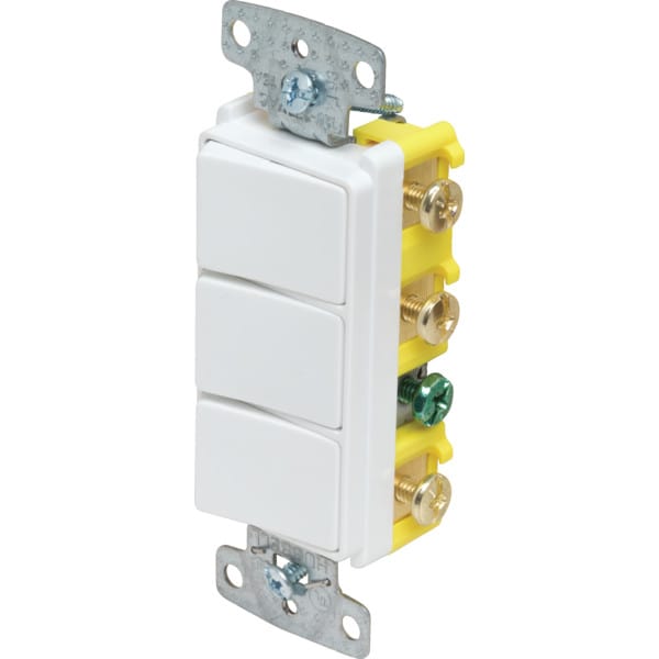15 Amp Decorator Triple Stack Switch White Hd Supply