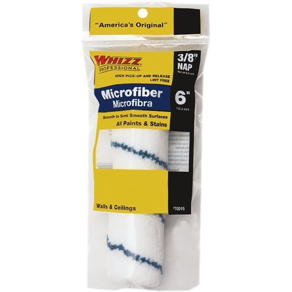 Whizz 6 Xtrasorb Microfiber Blue Stripe Jumbo Mini Roller, 3/8