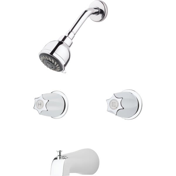 Pfister 2 Handle Tub Shower Faucet 2 Gpm W Metal Knobs In