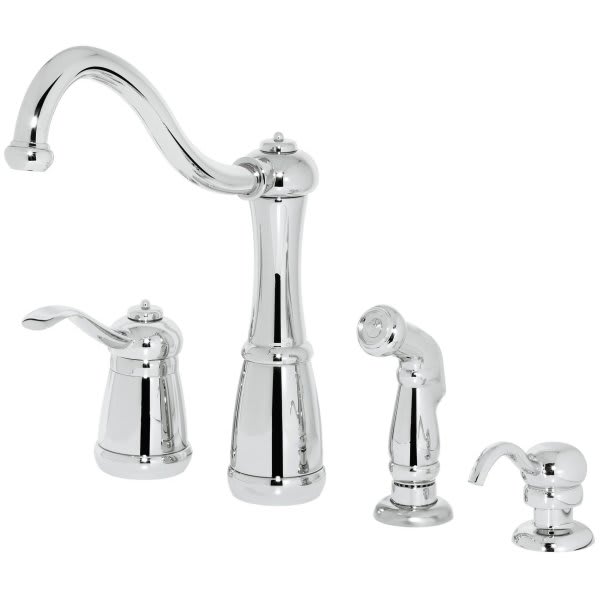Pfister Marielle 1 Handle Kitchen Faucet With Spray Dispenser In