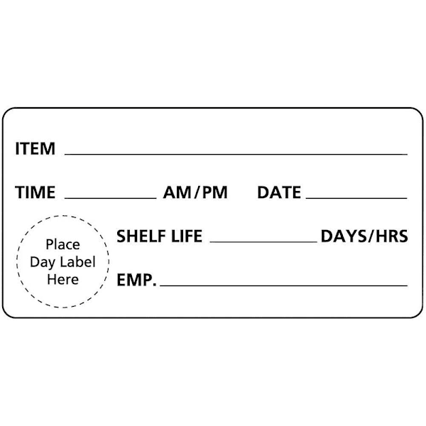 Rrd Inventory Rotation/Incoming Goods Label 4 quot X2 quot Cold Temp Time Date