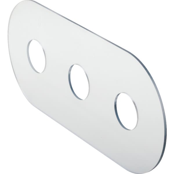 Three Handle Mirrored Acrylic Shower Valve Cover HD Supply