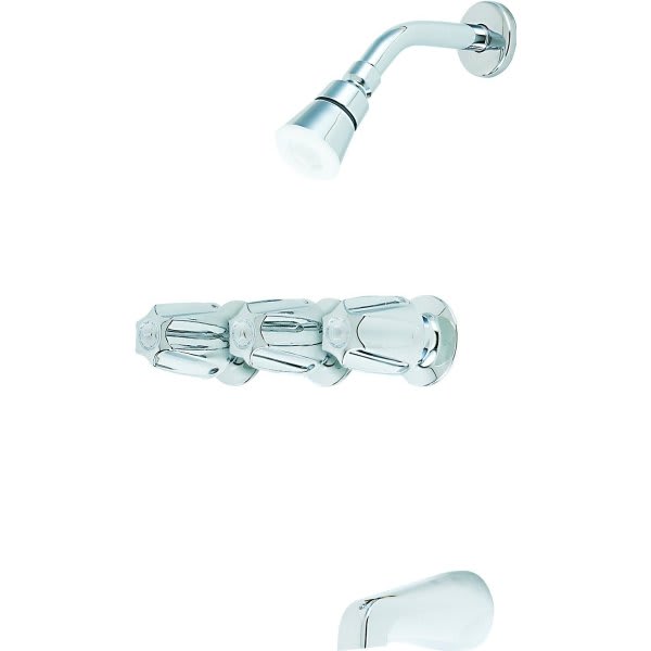 Pfister Verve 3 Handle Tub Shower Faucet 2 Gpm W Metal Knobs In