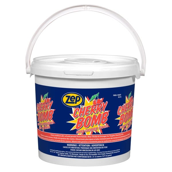 Zep Cherry Bomb Industrial Hand Cleaning and Degreasing Wipes 