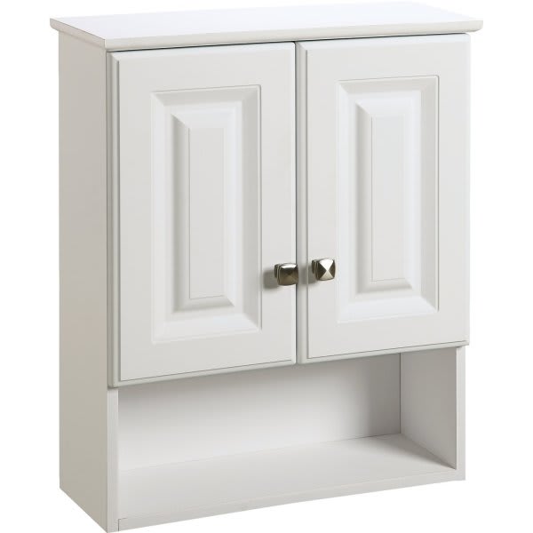 Seasons 21 X 26 X 7 White Thermofoil Over The John Vanity Wall