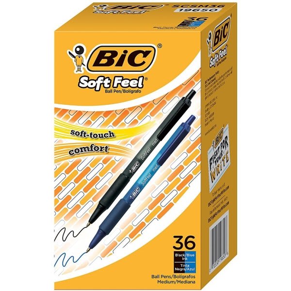 BIC Cristal Xtra Smooth Ball Point Pens, Medium Point (1.0 mm), Black, 48  Count
