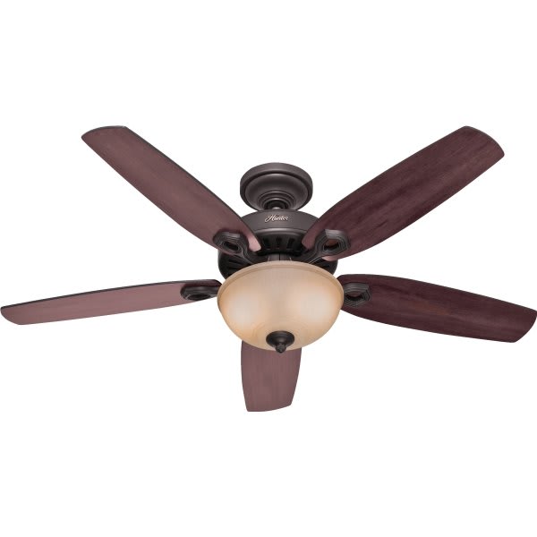 Hunter Builder Plus 52 Ceiling Fan New Bronze Toffee Glass