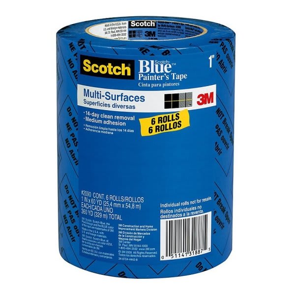 Scotch Blue Painter's Tape 0.94 X 60 Yd, Package Of 6