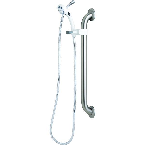 Delta White Grab Bar Shower System 2.5 GPM HD Supply