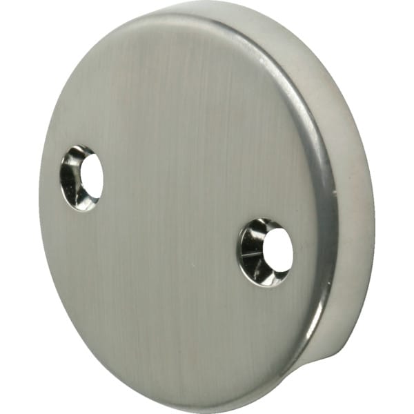 Bathtub Overflow Plate 2 Hole Brushed Nickel Finish HD Supply