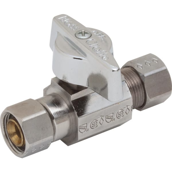 BrassCraft® Retrofit Straight Stop Valve 3/8" Female Comp x 3/8" Comp
