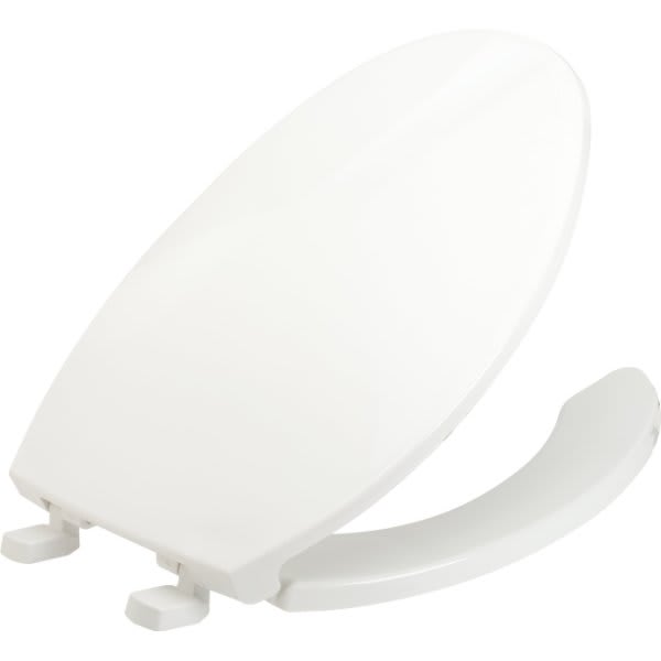 Bemis® Plastic Open Front Elongated Toilet Seat STATITE® White With