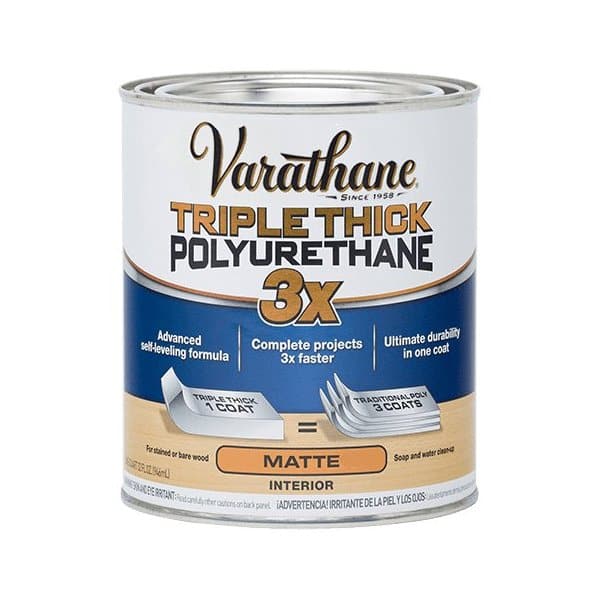 Varathane 1 Qt Triple Thick Polyurethane Matte Clear 2pk Hd Supply