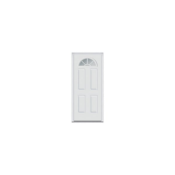 1 4 Lite 4 Panel 36x80 Front Door White Lh White Grilles Hd