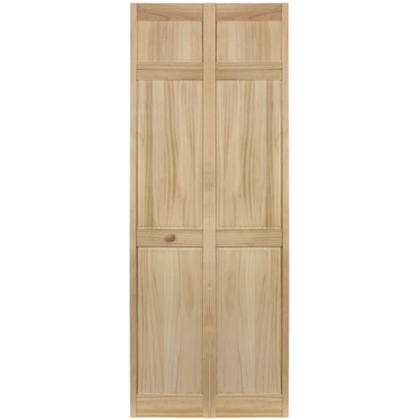 28x80 2 6 Panel Stain Ready Solid Wood Bifold Door Hd Supply