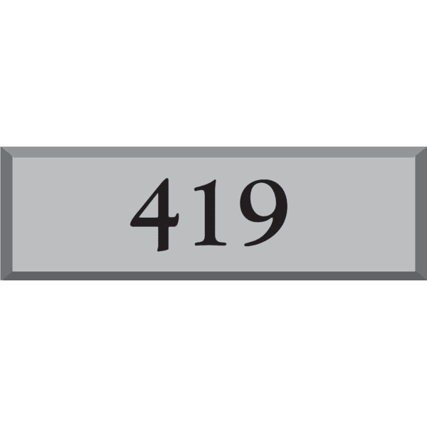 Custom Engraved SelfAdhesive Mailbox Placards, Horizontal Numbers HD