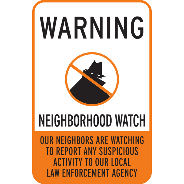 Warning/Neighborhood Watch Sign, Non-Reflective, 12 x 18 | HD Supply
