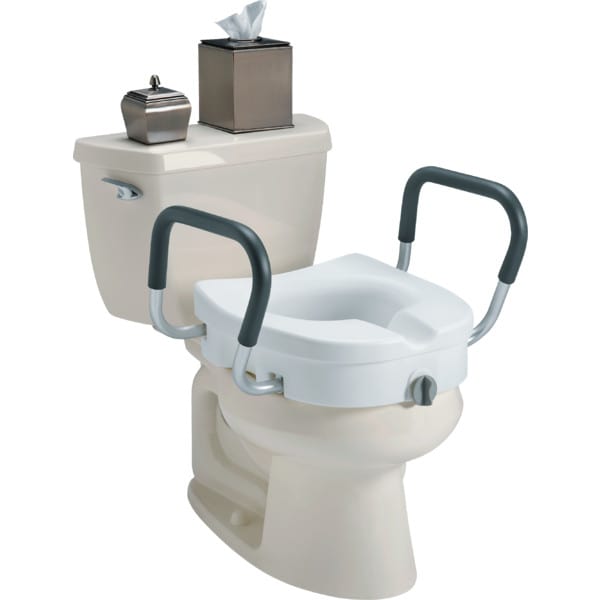 Invacare Raised Toilet Seat With Arms 2 Per Package HD Supply