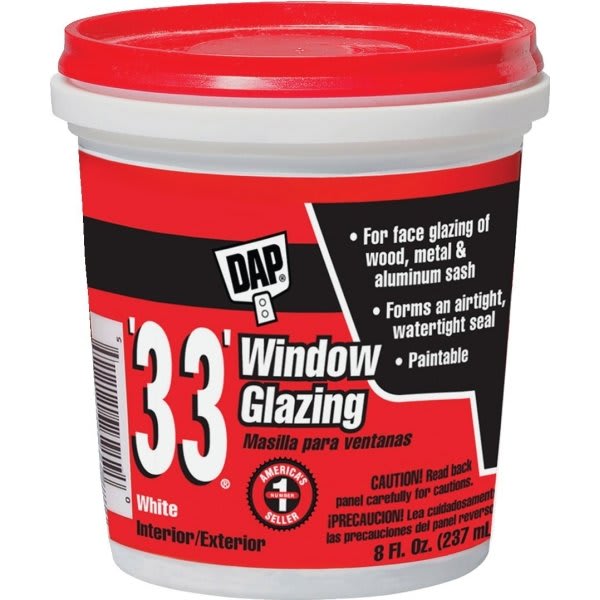 Dap 33 8 Oz White Ready To Use Window Glazing Compound Package Of