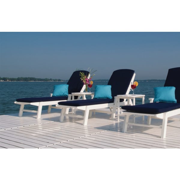 Polywood® Nautical Chaise Lounge White | HD Supply