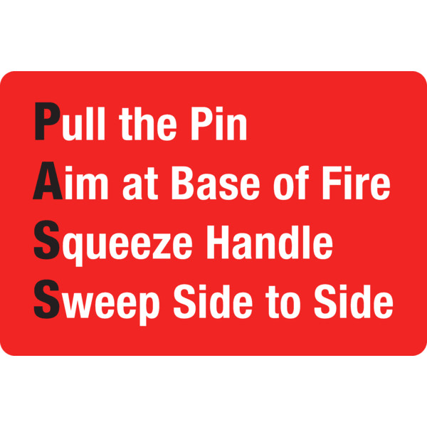 Sign Pass Pull Aim Squeeze Sweep 6X9" HD Supply