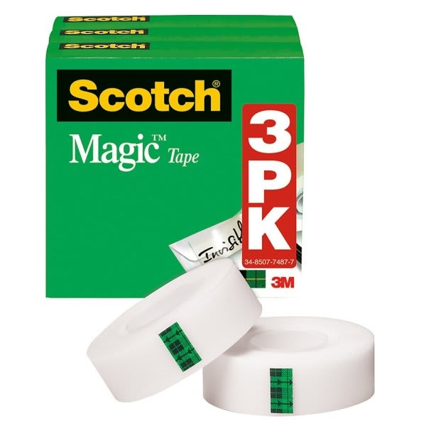 Scotch® Magic™ Tape, Value Pack, 19 mm x 33 m, 8 Rolls/Pack
