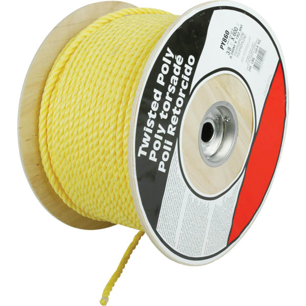 3/8" X 600' Twisted Polypropylene Rope HD Supply