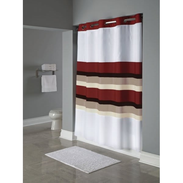Red Roof Inn Stripe Shower Curtain 71 X 74 Case Of 12 Hd Supply