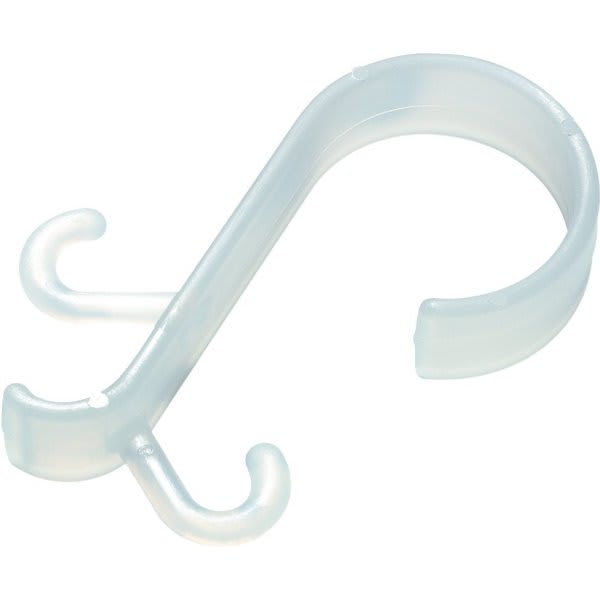Clear Deluxe Shower Curtain Hook Package Of 144