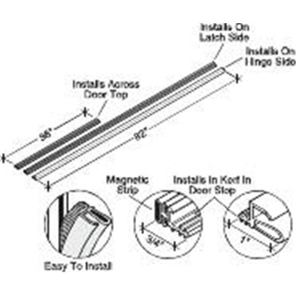 Door Weatherstrip Kit White HD Supply