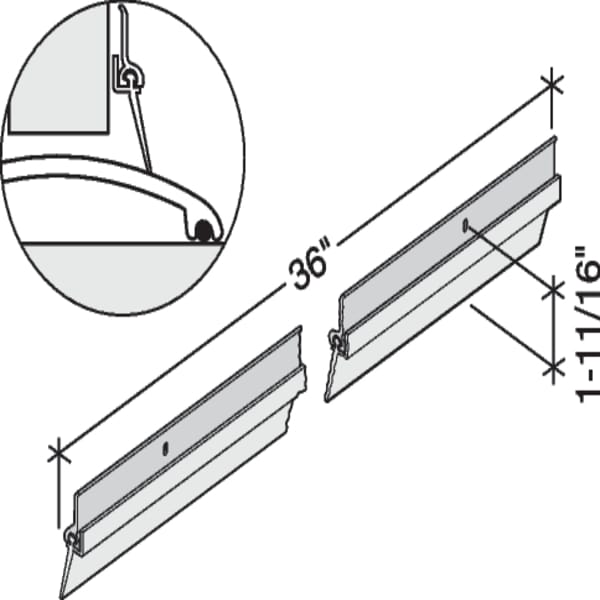 36" FireRated Door Sweep Aluminum HD Supply