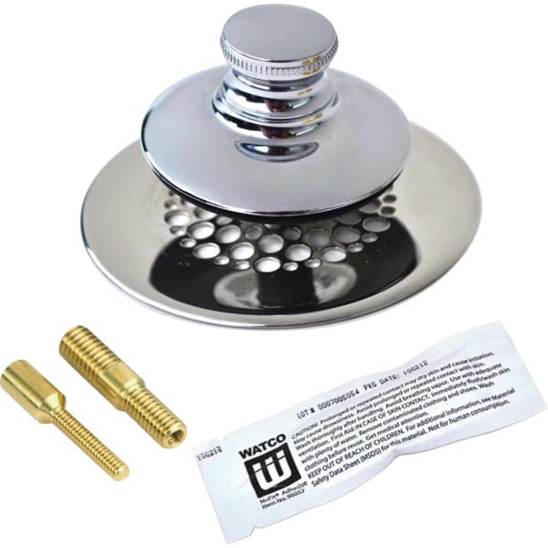 Watco® Nufit Bathtub Drain Stopper PushPull Grid Strainer Universal